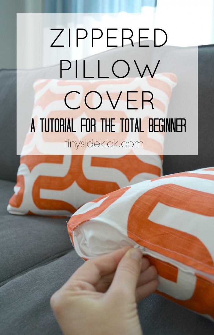 Zippered Pillow Cover Tutorial Image